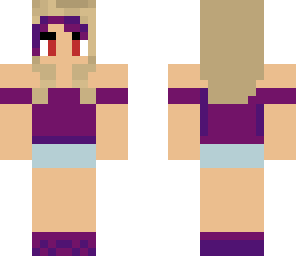 cute gurl in purple with red eyes