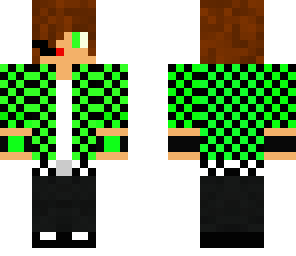 plaid green and black shirt