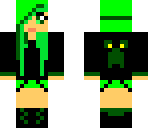 green teen girl