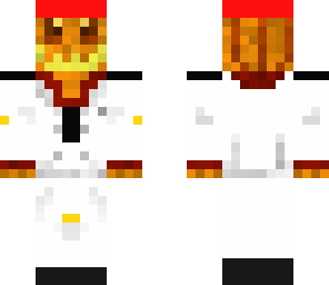 pumpkin man with tie and hat