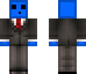 blue slime in a suit