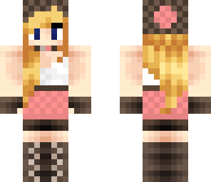 pink blonde girl