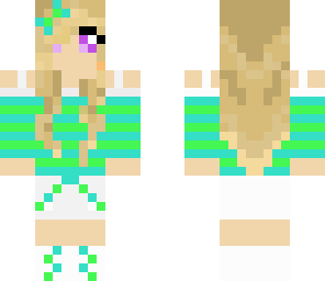 blue and green girl
