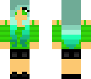 aqua and green girl