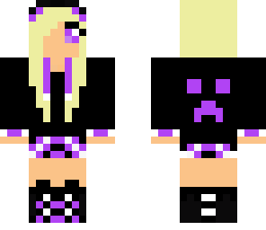 purple creeper hoodie girl