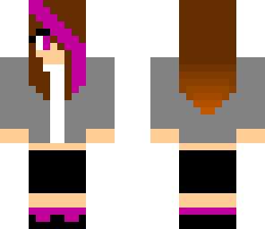 grey purple white and black girl purple fringe