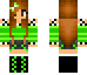 green brunette