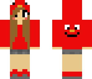 elmo skin girl