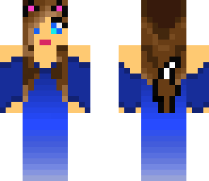 blue fancy wolf girl