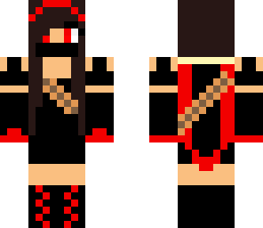cute red ninja girl