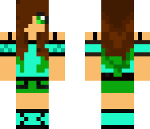 awesome green and blue girl