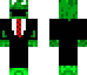 green thing with a suit