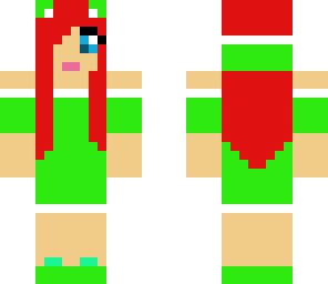 green dressed girl 2