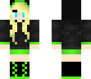 edited neon emo girl