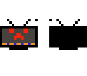 computer with red creeper background