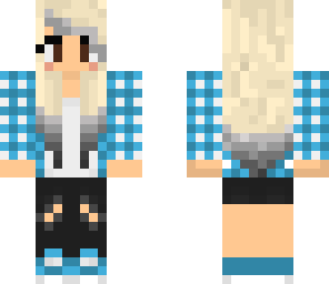 plaid shirt girl jeans