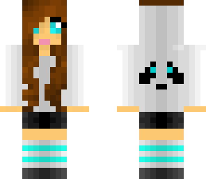 cute panda girl teal
