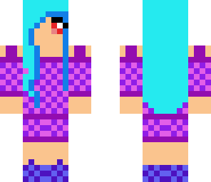 cute blue haired girl 1