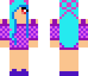 cute blue haired girl 2