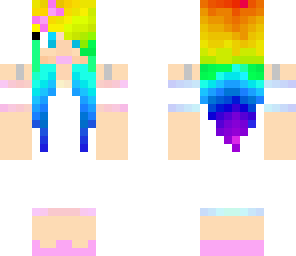 rainbow cute girl
