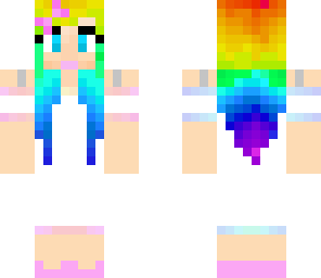 rainbow cute girl edited