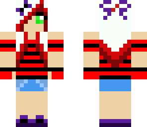 cute-ish emo girl -red-