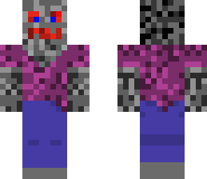 spooky zombiewith  purple shirt