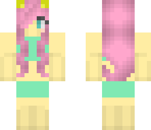 human fluttershy in a bikini