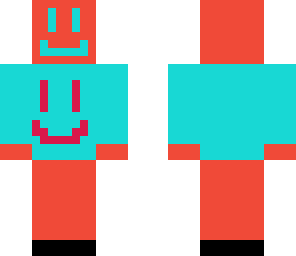 red and blue smiley man