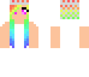 wedding dress rainbow girl