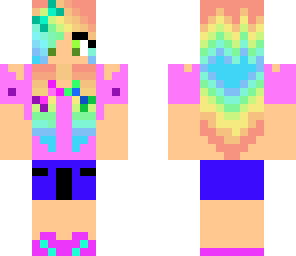 rainbow girl meow