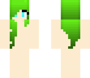 green haired girl