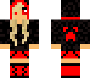 red hoodie creeper girl