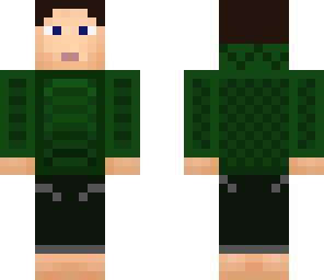 green sweatshirt