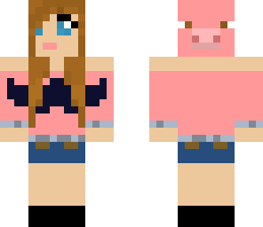 girl dress as pig