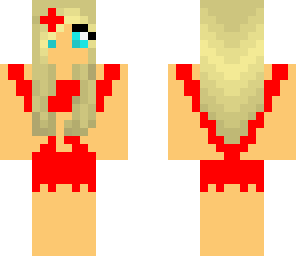 red bathing suit