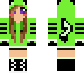 girl in green pickachu hoodie