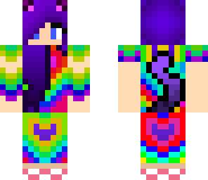 tie dye cat girl