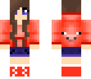 cute red hoodie girl
