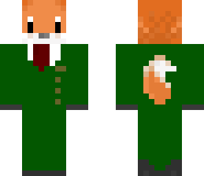 fox in a green suit