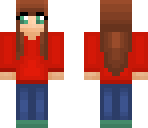 girl in a red sweater