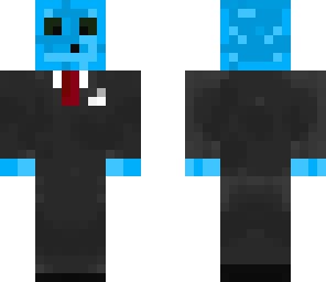 blue slime in  suit