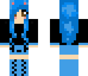 blue cat girl