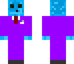 blue slim in a purple suit