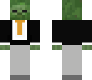 orange tie zombie with a suit