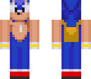 sonic with a backpack
