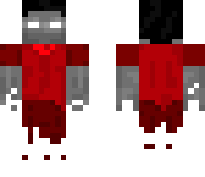 herobrine ghost  with blood-covered clothes