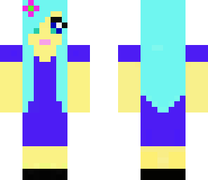 blue haired girl