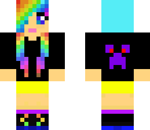 rainbow hoodie girl