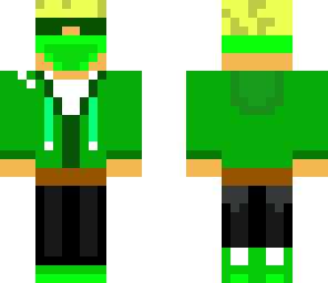 green hoodie